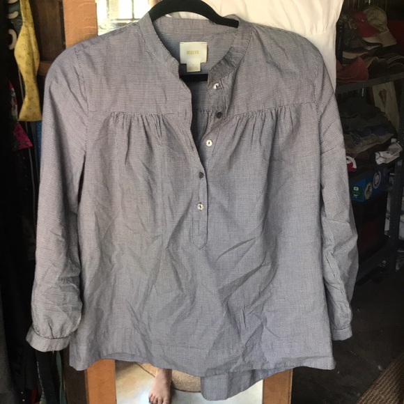 Blue gingham top - Picture 1 of 3